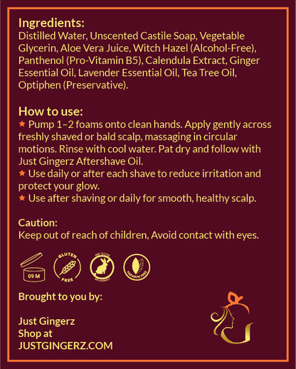 JG Bald Wash - Foaming Aftershave Cleanser