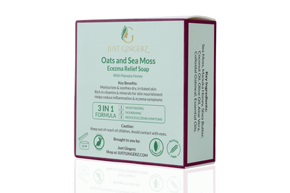 JG Oat and Sea Moss Eczema Relief Soap Bar With Manuka Honey