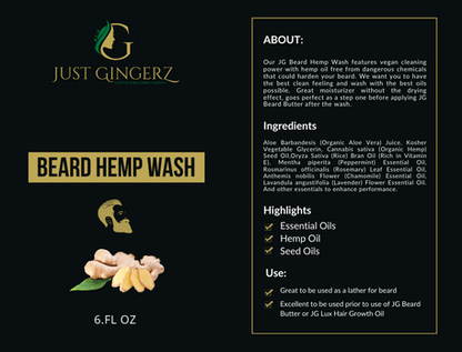 JG Beard Hemp Wash