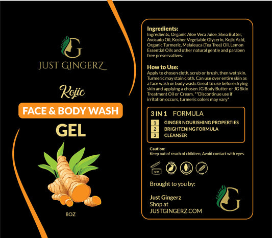 JG Kojic Turmeric Face and Body Wash Gel