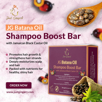 JG Batana Oil Shampoo Boost Bar with Jamaican Black Castor Oil