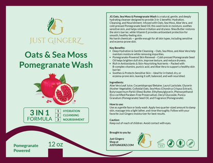 JG Oats & Sea Moss Pomegranate Wash Eczema Relief